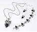 START Black Owl Jewelry Sets Necklace + Ring + 1 Pair Earrings 3-Pieces