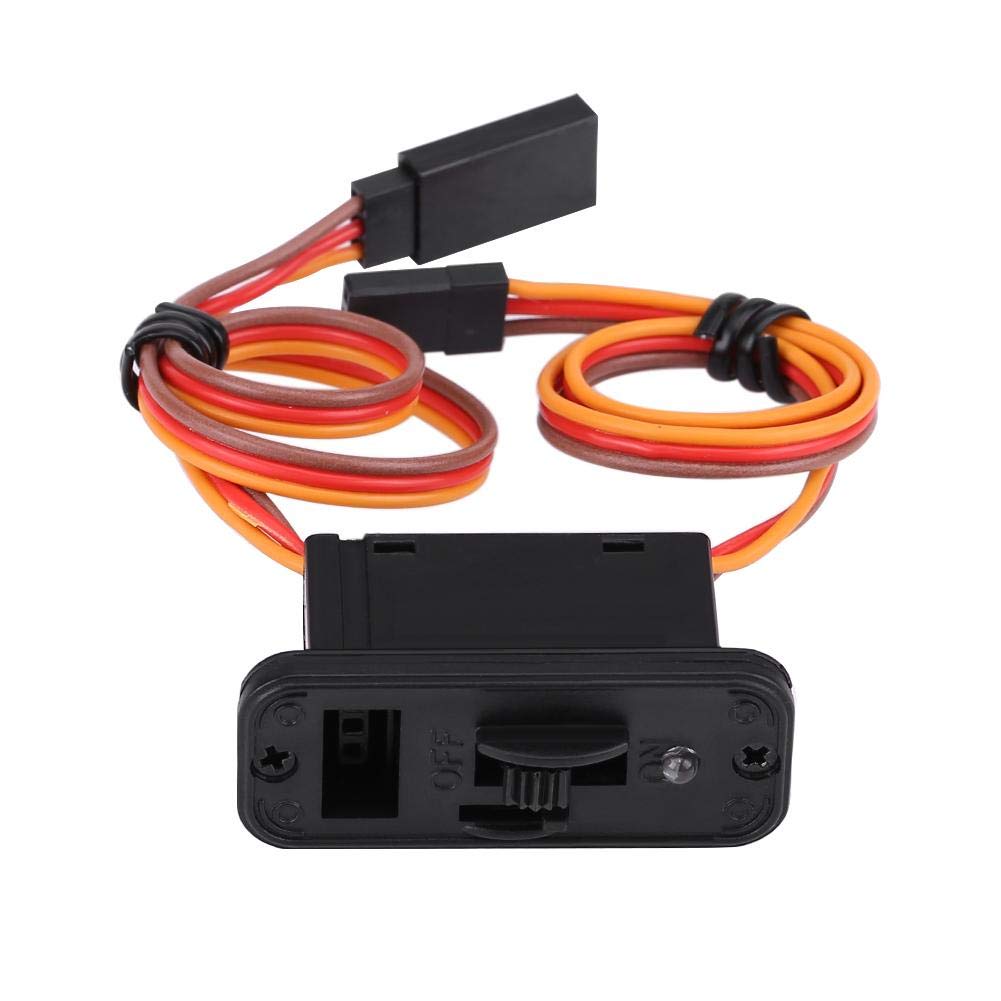 Tonysa 1Pcs LED RC Switch Heavy Duty 60 Cores JR RC Servo ESC On Off Connectors Accessory with LED Display for Receiver