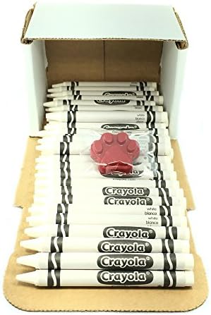 50 WHITE Crayola Crayons Bulk - Single Color Crayon Refill - Regular Size 5/16" x 3-5/8"