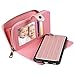 iPhone 6S Plus Case, Vofolen iPhone 6s Plus Wallet Case Detachable Zipper Plait PU Leather Card Holder Slot Holster Protective Slim Shell Magnetic Folio Flip Cover for iPhone 6 Plus 6S Plus -Rose Gold