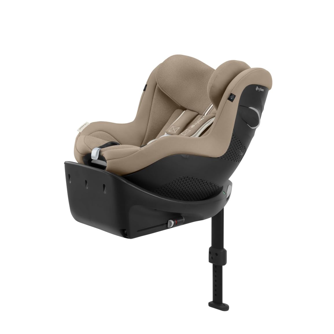 CYBEX Gold Kinder-Autositz Sirona Gi i-Size Plus inkl. Base, Ab ca. 3 Monaten bis 4 Jahre (Ab Geburt mit Neugeboreneneinlage), Max. 20 kg, 61 - 105 cm (Ab 40 cm mit Neugeboreneneinlage), Almond Beige