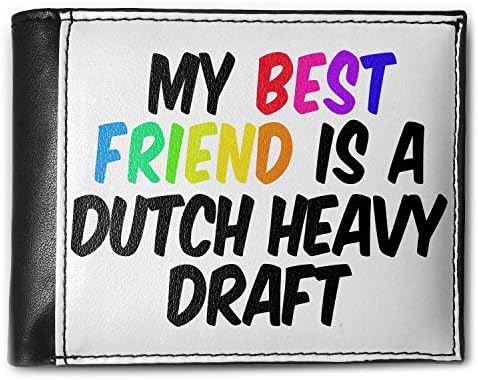 Wallet My best Friend a Dutch Heavy Draft, Horse, RFID Men's Bifold ID Case - N