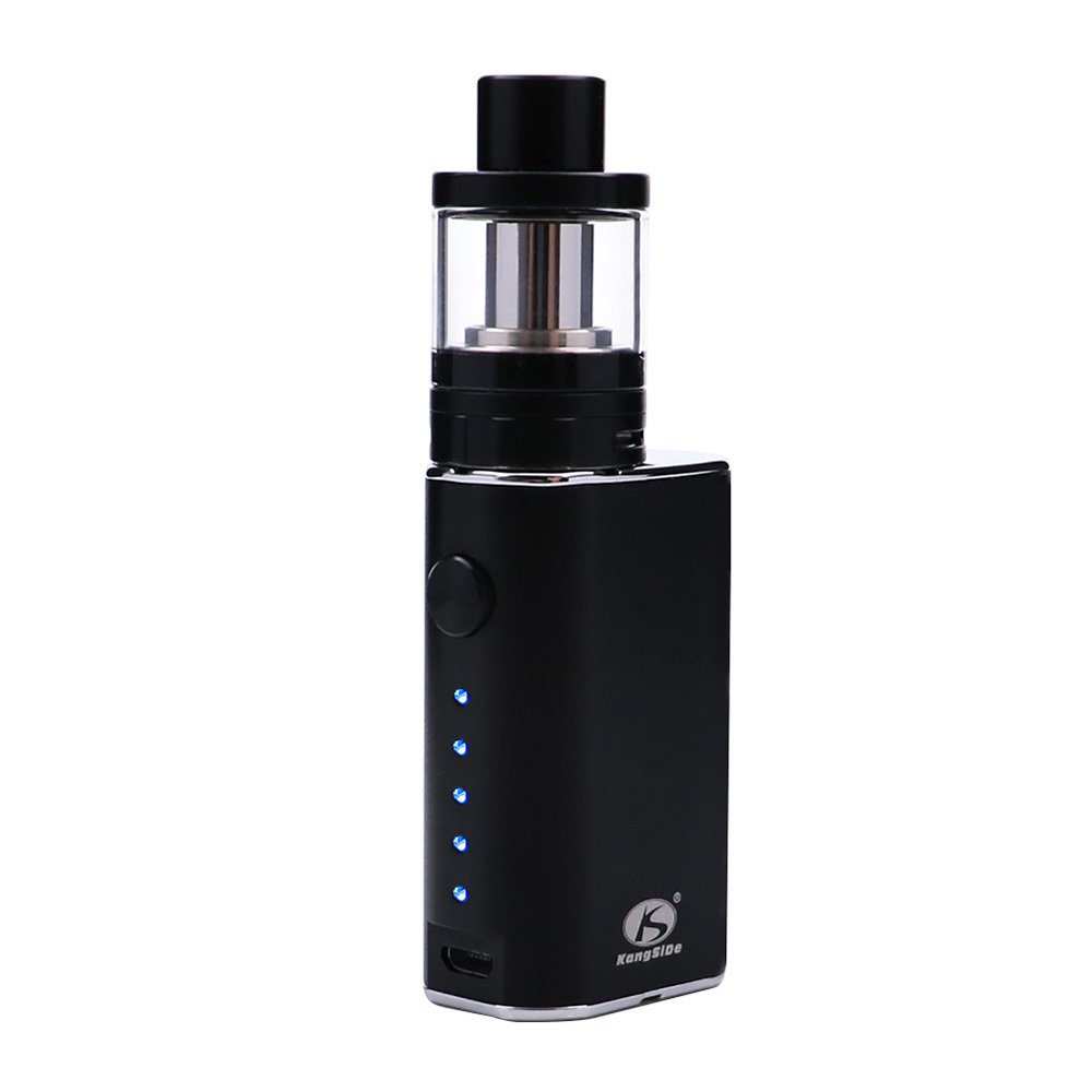 Starter kit sigaretta elettronica con batteria ricaricabile incorporata da 1400 mAh, Cig E portatile ultra con serbatoio RTA a riempimento massimo, senza nicotina, senza E-Liquid (nero)