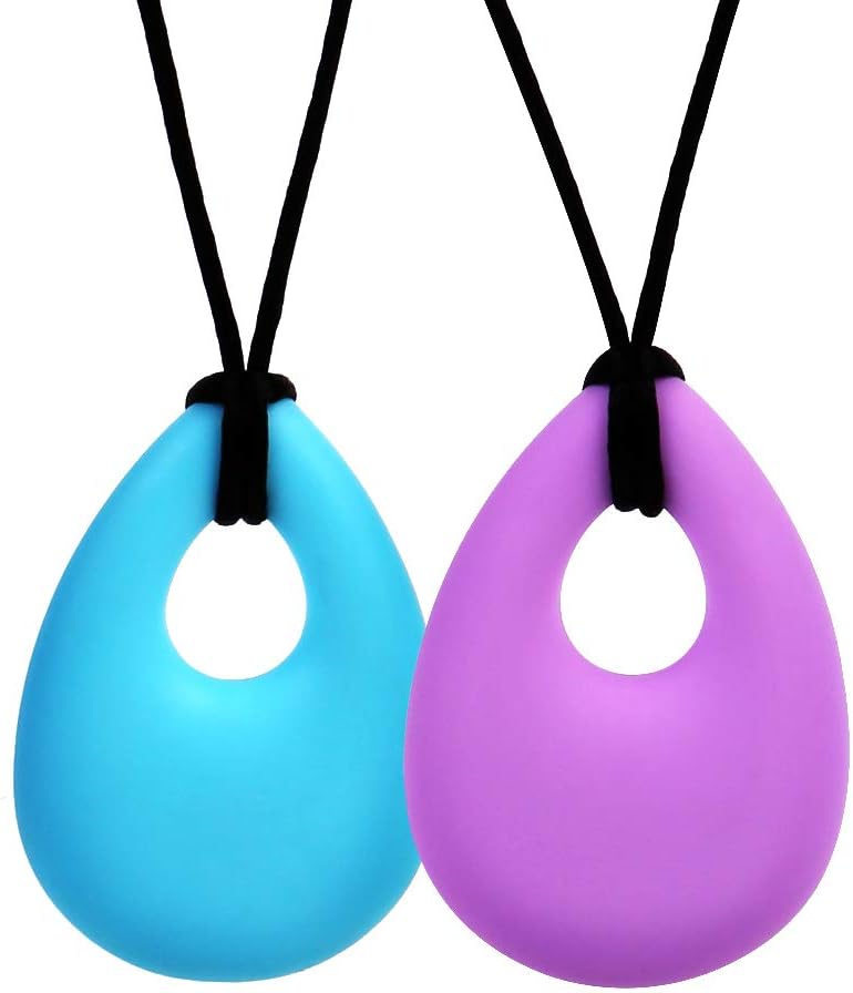 OUTFANDIA Baby Teething Toys BPA Free Silicone Teether Chew Egg with Lanyard Cute and Effective Pain Relief Raindrop Teether for Stylish Boy or Girl