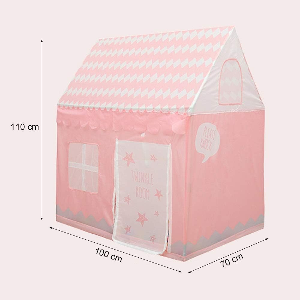 girls play tent with lights