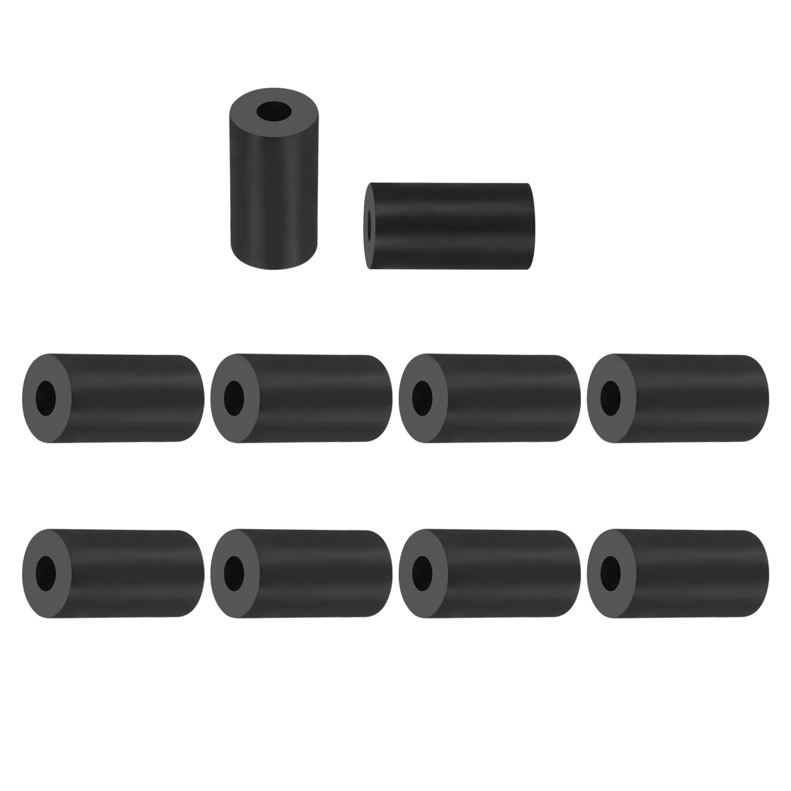 PATIKIL Multi Purpose Rubber Spacer, 10Pcs 8mm ID x 25mm OD x 45mm T Neoprene Round Anti-Vibration Isolation Pads Isolator Rubber Bushings Spacer Washer for HVAC Bolts Car Accessories