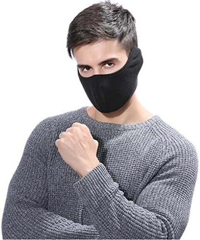 STbra Windproof Ski Mask Cold Weather Winter Motorcycle Face Neck Ear mouth Warmer Fleece Mask Polyester Fleece for Women Men Youth Snowboard Cycling (black)