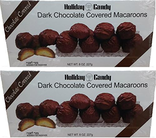 Gourmet Passover Dark Chocolate Covered Macaroons, 8 oz, 2-Pack