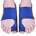 Bunion Corrector by Quanquer [Pair] - Bunion Splint Toe Straightener Brace for Hallux Valgus Pain Relief Fits Men & Women (Blue)