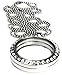 30mm Round Floating Charm Locket Chrystal Rim Necklace 21.5 Inch Silvertone Magnetic Closure 302