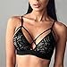 OUBAO Bras, 2019 Women Super Soft Lace Bra Top Seamless Bralette Cup Wireless Bra (S, Black)