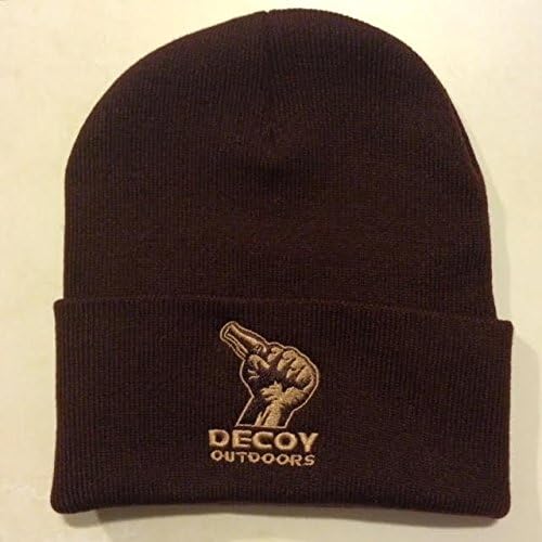 Decoy Outdoors Brown Beanie Cap with Power Duck Caller Logo