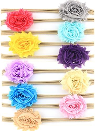 Baby Girl Flower Headbands Hair Bows Elastic Bands Newborn Toddlers Hairbands