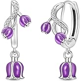 TINSLO 925 Sterling Silver Women Earrings,Large Round Hoops,Sparkling Star and Moon Earrings, Various Hypoallergenic Earrings, Best Gift for Women