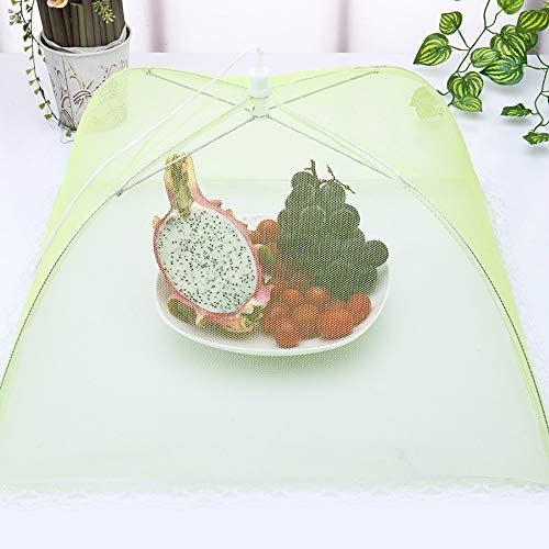 Gotian 1 Large Pop-Up Mesh Screen Protect Food Cover Tent Dome Net Umbrella Picnic ~ Helps to Keep Flies, Mosquitoes, Bees away- Food cover, Net cover (green)
