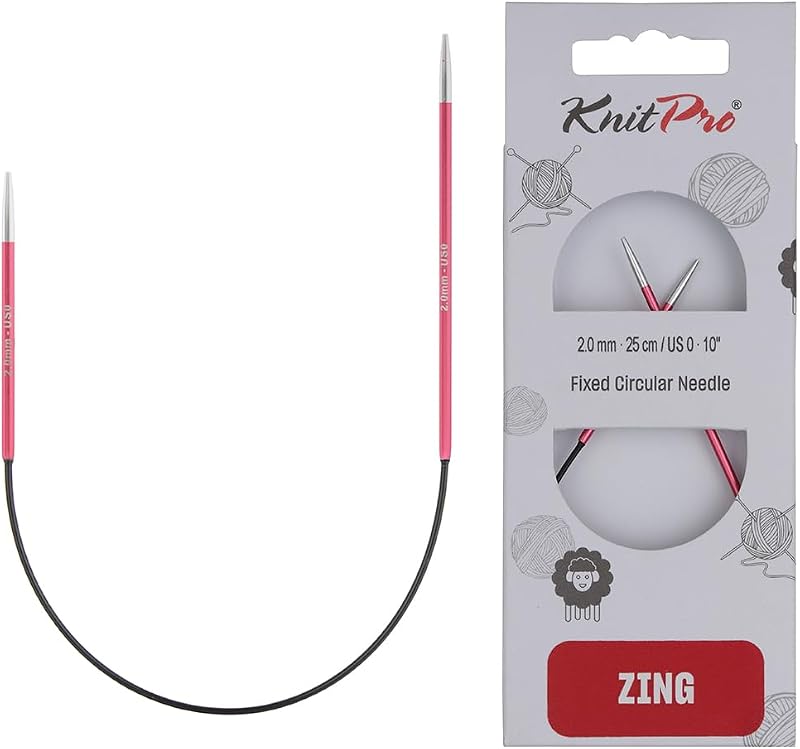 KnitPro Zing Fixed Circular Needles Asymmetrical 10 in 2.00mm