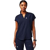 Fabletics Women's Evolve 3-Pocket Scrub Top with an Oversized Fit - MotionTech, 4-Way Stretch, Wrinkle-Resist, Anti-Shrink