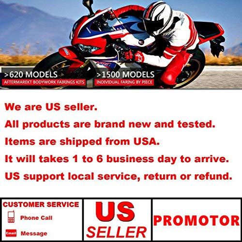 PROMOTOR Motorcycle Fairing Kit Glossy Black Fairings for Kawasaki Ninja 636 2003-2004