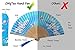 OMyTea® Hand Held Silk Folding Fans with Bamboo Frame - with a Fabric Sleeve for Protection for Gifts - 100% Handmade Oriental Chinese/Japanese Vintage Retro Style - for Women Ladys Girls (WZS-33)