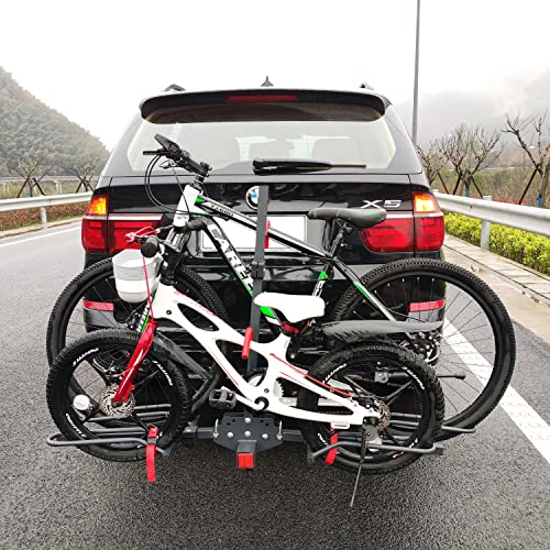 MARVOWARE Hitch Mounted Foldable 2Bike Rack Platform Style Bicycles