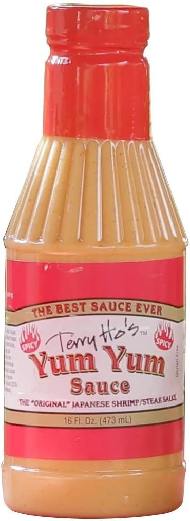 Terry Ho's, Yum Yum Hot Steakhouse Steak/shrimp Sauce, 16oz Bottle (Red Top) (2 Pack)