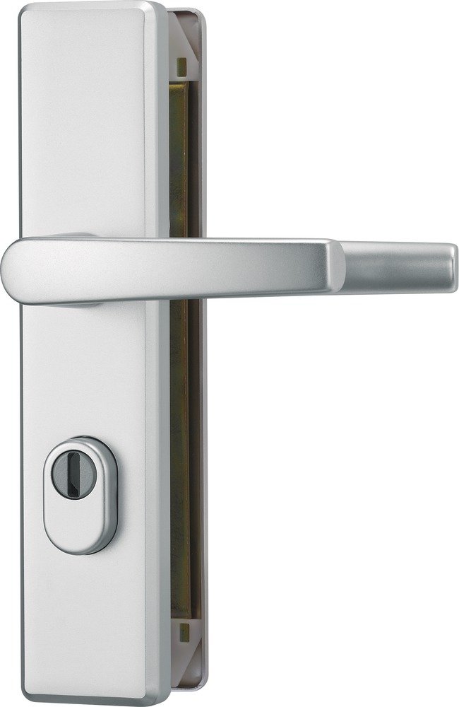 Abus KLZS714 F1 207310 Door Fitting with Steel Cylinder Protection Square Aluminium