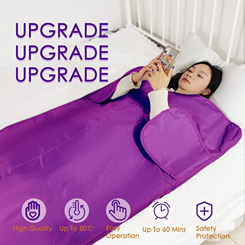 PINJAZE Sauna Blanket Far Infrared Sauna Bed Detox Blanket Patented