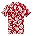 Men's Hawaiian Shirt Aloha Shirt L Red Hibiscus