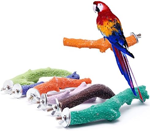 Milkhouse Bird Stand, Parrot Raw Fork Stand Rack Wood Toy Tree Branch Perches Bird Cage