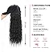 Black Wavy Wig with Hat,Synthetic Hair Extensions Attached Adjustable Black Baseball Cap Fits Women (Black)thumb 2
