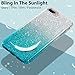 MATEPROX Compatible with Phone 8 Plus case,Compatible with Phone 7 Plus Glitter Bling Sparkle Cute Girls Women Protective Case (Gradient Green)