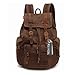 Canvas Backpack, P.KU.VDSL-AUGUR SERIES Vintage Canvas Leather Backpack, Retro Hiking Daypacks, Computers Laptop Bag, Unisex Casual Rucksack Satchel Bookbag for School Travel Outdoor Men Women