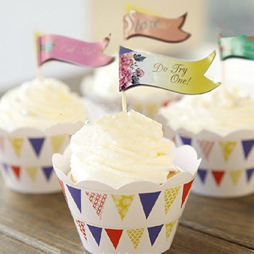 BoatShop 24 Buffet Party Food Cake Cupcake decoration Topper Picks Flags - Thumbnail 7
