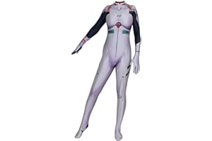 Leaffly Womens Ayanami Rei Cosplay Bodysuit Zentai Costume
