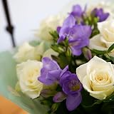 All Occasions Rose & Freesia Bouquet with White Roses Gift view 3
