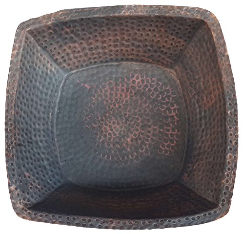 Egypt gift shops 16" Square Copper Basin Matte Arthritis Foot Massage Bath Pedicure Spa Beauty Salon Nails Fungus Skin Care