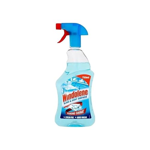 Windolene Glass and Surface Cleaner Spray – Streak-Free Shine, Action Formula for Windows, Mirrors, and Countertops (750ml)