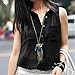Campsis Boho Feather Pendant Necklace Bohemia Blue Peacock Necklaces Crystal Indiana Chain Jewelry for Women and Girls