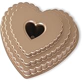 Nordic Ware Tiered Heart Bundt, 12 Cup, Toffee