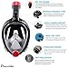 Dowellife Tubeless Full dry Full Face 180° Vision Diving Anti-Fog Snorkel Mask. No Chokes Water (black, Large&Extra large)