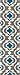 Cozy Moroccan Trellis Gray/Turquoise 2' x 7'2