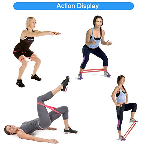 Karrong Resistance Bands Exercise Loop Band, 12-inch Workout Bands for Home Fitness, Stretching, Physical Therapy and Morewith Instruction Manual & Carry Bag, Set of 5