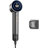 Fanttik Solo SonicDry H10 APEX 80% Faster Drying with 110,000 RPM Brushless Motor Hair Dryer, 56dB Low-Noise, 0.74lb LightFlow Blow Dryer, Ionic Tech for Travel, Home, Salon - Grey