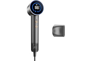 Fanttik Solo SonicDry H10 APEX 80% Faster Drying with 110,000 RPM Brushless Motor Hair Dryer, 56dB Low-Noise, 0.74lb Ultra-Light Blow Dryer, Ionic Tech for Travel, Home, Salon - Grey