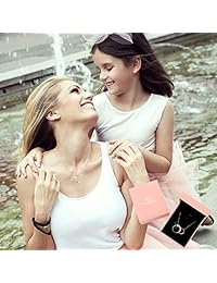 Collar con círculos entrelazados para madre e hija, regalo para el día de la madre, collar para el día de la madre, collar para madre e hija, collar de infinito, de plata esterlina, con dos tonos