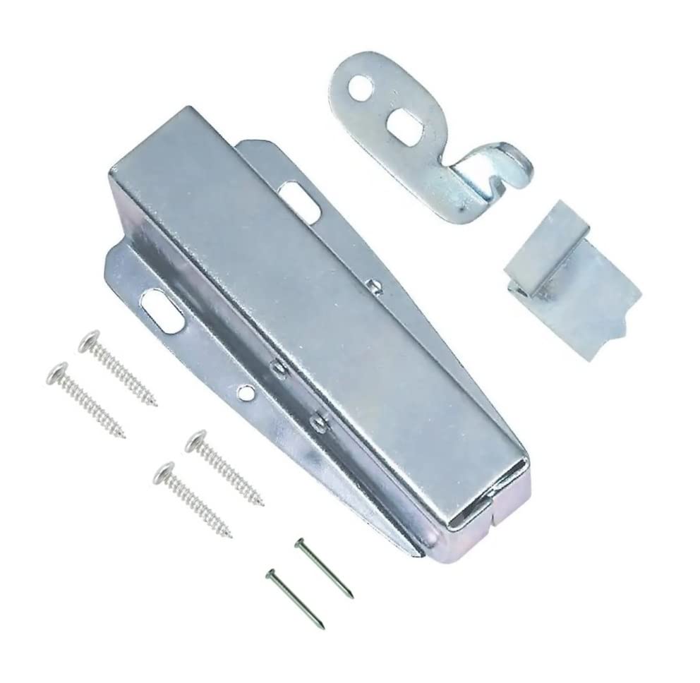 TERF® Heavy Duty Touch Latch Automatic Spring Catch For Press To Open Silver Cupboard Doors Loft Attic Hatches Including Fixing - Pack of 1