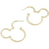 Luisany 14K Gold Filled Hoop Earrings for Women, Dainty Gold Earrings | Mouse Gold CZ Earrings Non Tarnish, Safety Pin Earrings, Jewelry Gifts, Hypoallergenic, 925 Silver Posts, Everyday Wear
