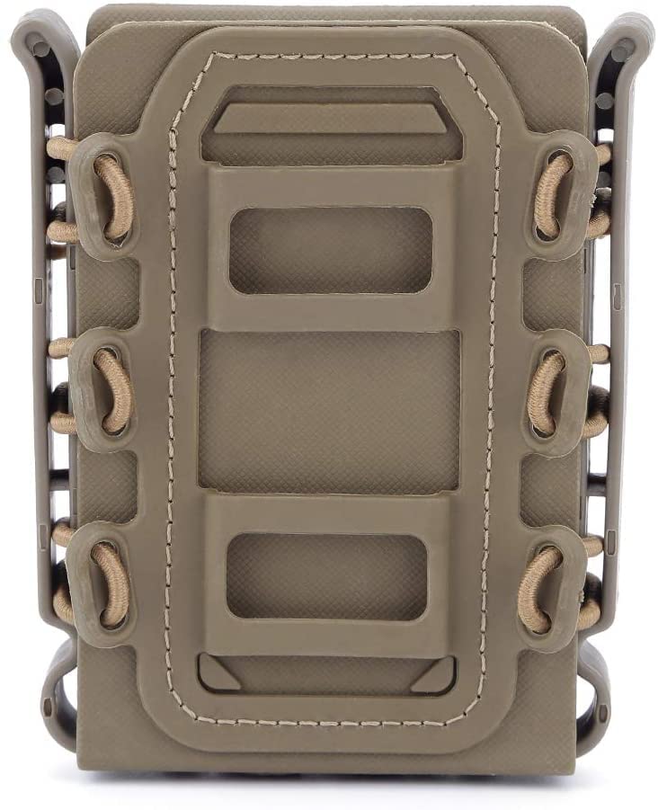 LACHATAY 5.56mm 7.62mm Molle Magazine Pouch, Tactical Magazine Pouch Carrier with Belt Buckle Connector for Outdoor Airsoft BB Gun CS Game Hunting Shooting