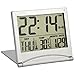 TRIXES Silver Digital LCD Desk Top Temperature Alarm Clock
