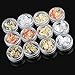 TOOGOO(R) 12 Box Gold Silver Copper Rainbow Foil Paillette Chip Nail Art Design Decoration